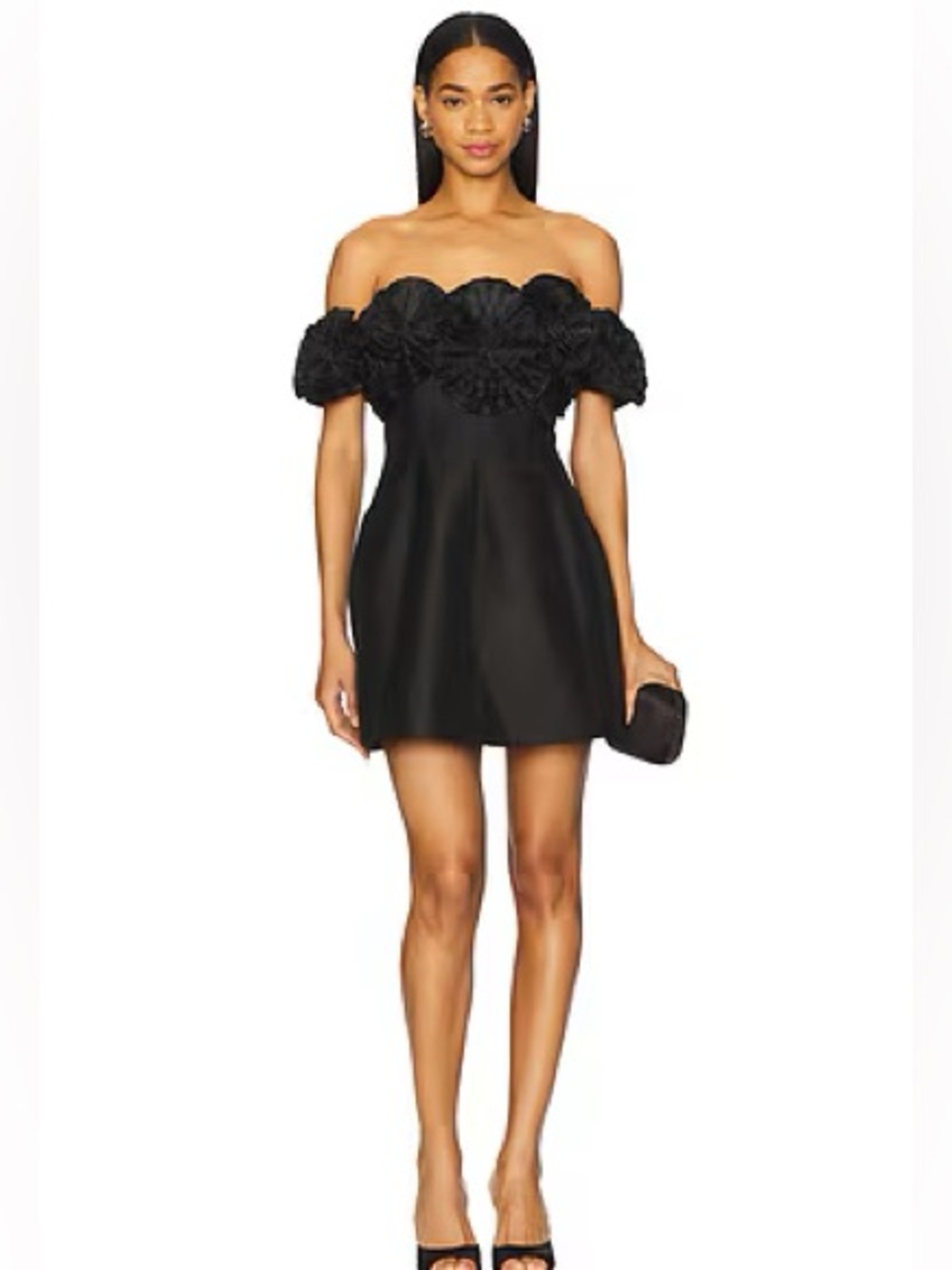 Acler Trusley Off-the-Shoulder Satin Minidress,  4 6